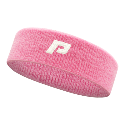 Opaska frotka na głowę POINT różowa – klasyczna, elastyczna i chłonna opaska sportowa